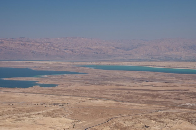 Pustynny krajobraz Izraela Morze Martwe Jordania Zdjęcia wysokiej jakości
