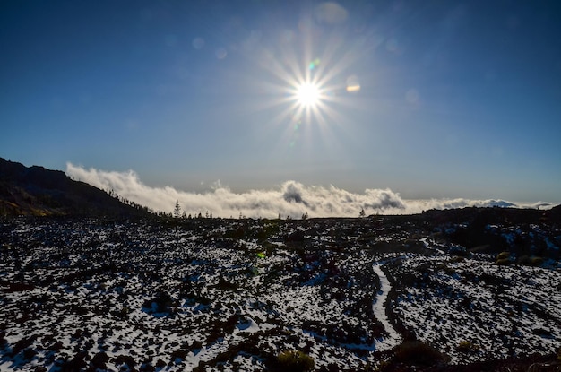 Pustynny krajobraz w Parku Narodowym Volcan Teide