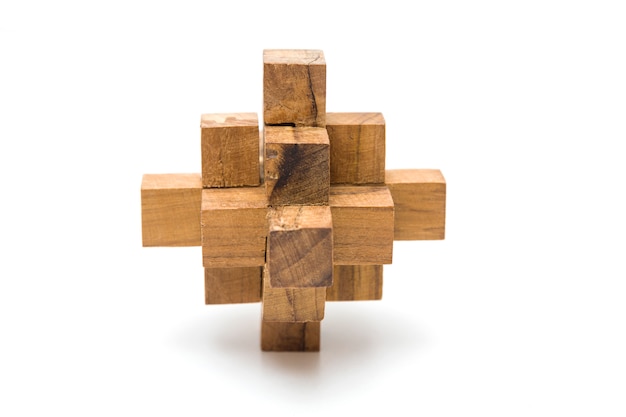 Puzzle drewniane klocki