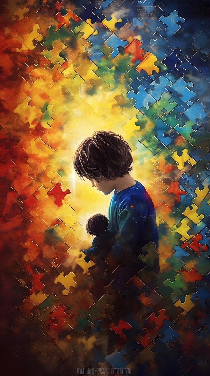 Puzzle koncepcji autyzmu i sztuka rodzicielska