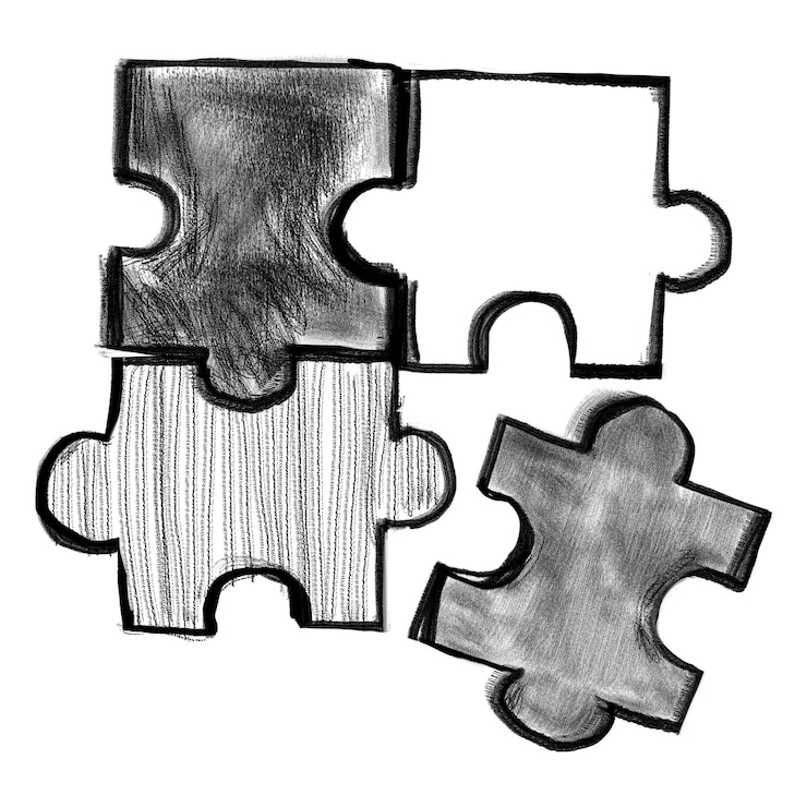 Zdjęcie puzzle png naklejka kreda tekstura doodle przezroczysty tło