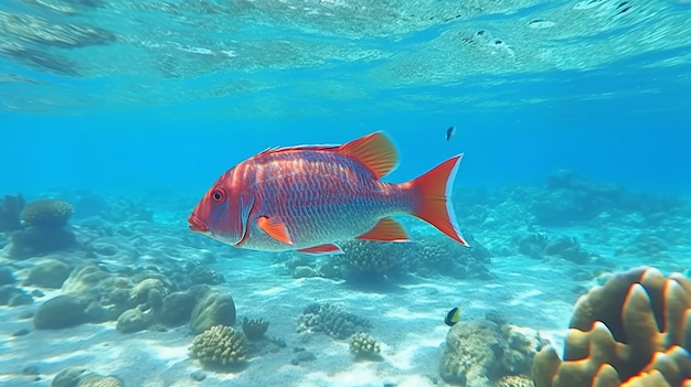 Pygoplites diacanthus Egipt Morze Czerwone Marsa Alam Afryka Snorkeling i nurkowanie Generatywna sztuczna inteligencja