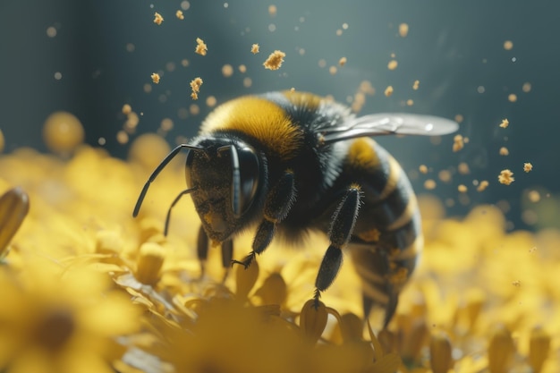 Pyłek pszczeli trzmieli Wygeneruj Ai