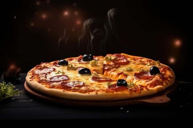 Pyszna gorąca pizza Pizza na talerzu