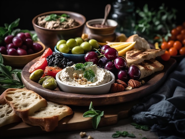 Pyszna mozaika śródziemnomorskiego mezze