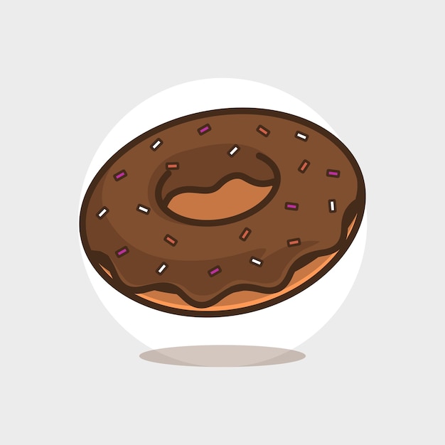Pyszne czekoladowe pączki Koncepcja ilustracji żywności i napojów