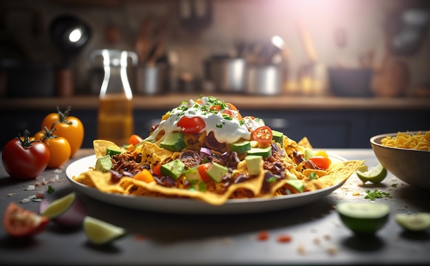 pyszne jedzenie nachos