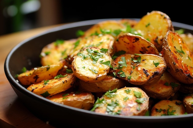 Pyszne pieczone czosnek Parmesan ziemniaki świeże z pieca