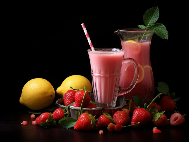 Pyszne świeże truskawkowe i cytrynowe smoothies Twoje nowe ulubione letnie