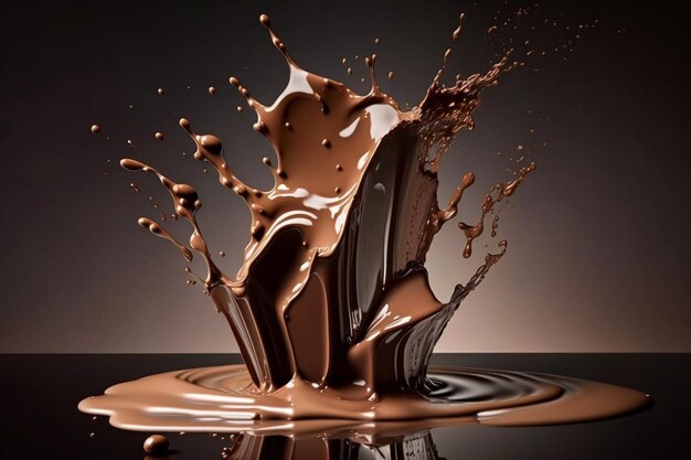 Pyszne topienia czekolady powitalny Gorąca czekolada kakao lub powitalny kawa Tasty lub Czekoladowy dzień