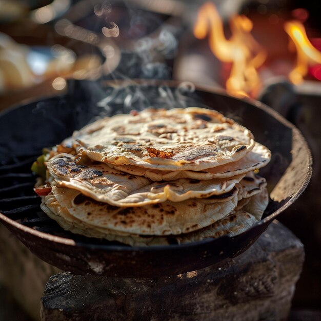 Pyszne tortille na grillu.