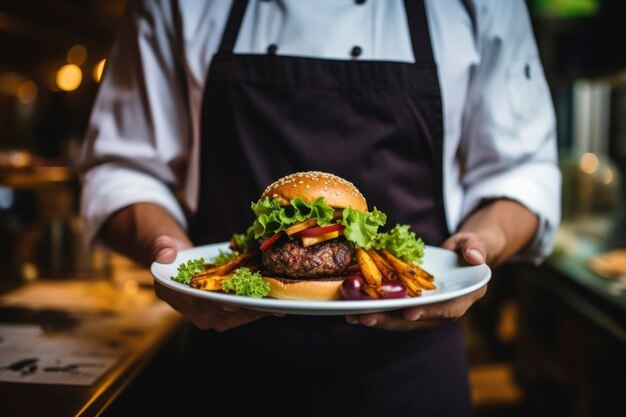 Zdjęcie pyszny burger.