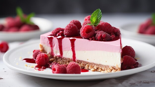 Pyszny cheesecake z malinami