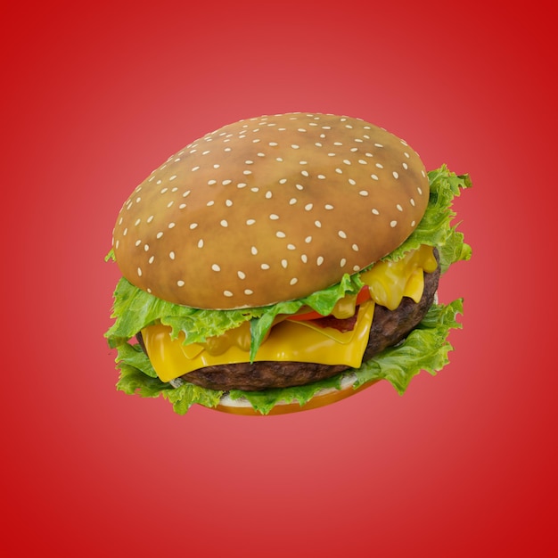 Pyszny Hamburger 3D