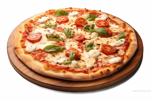 Pyszny kawałek dżemu i cebuli włoskiej pizzy na izolowanym białym tle