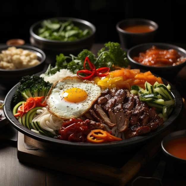 Pyszny koreański bibimbap