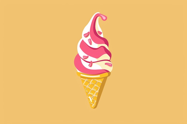 Pyszny lody z kolorowymi posypkami Żywy i kapryśny ilustracja deserów