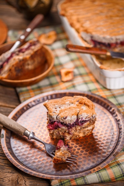 Zdjęcie pyszny pudding chlebowy