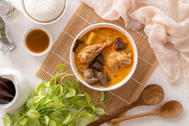 Pyszny Ryż Nasi Kari Ayam Medan lub Kurczak Curry z medan