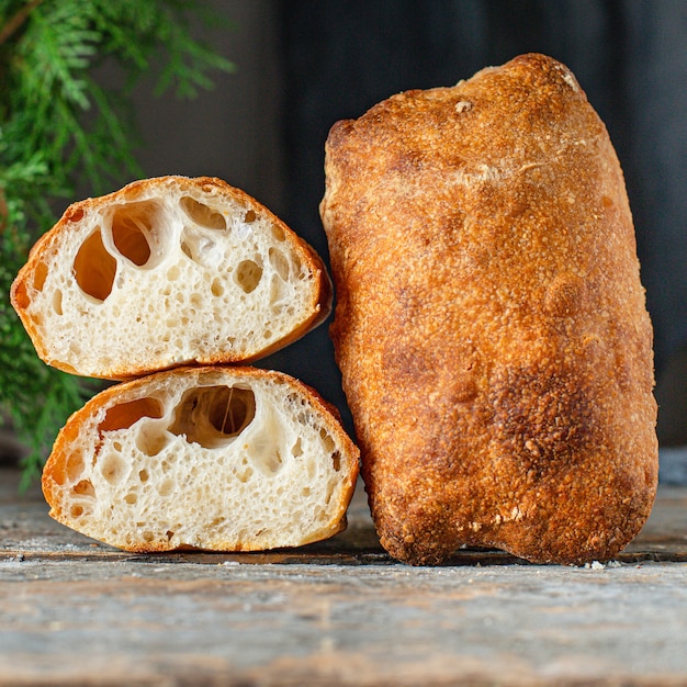 Pyszny, świeżo Upieczony Chleb Ciabatta