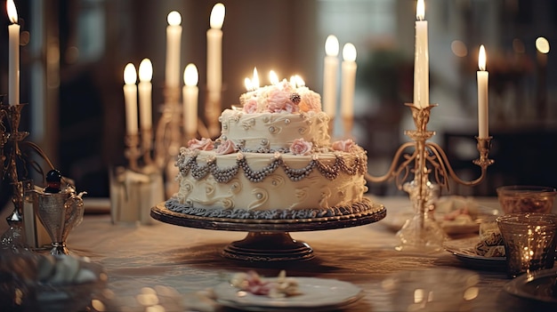 Pyszny tort urodzinowy.