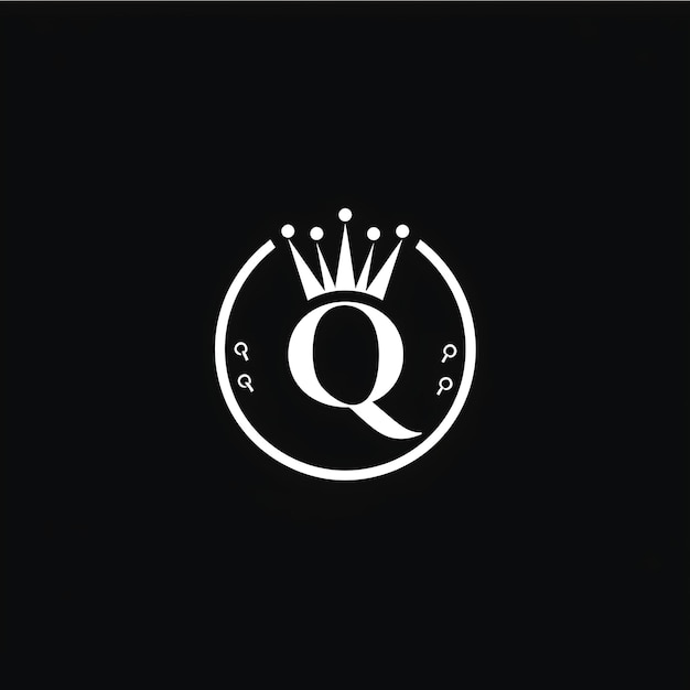 Zdjęcie q z minimalistycznym stylem projektowania logo z literą q w kształcie int kreatywna koncepcja prosta minimalna