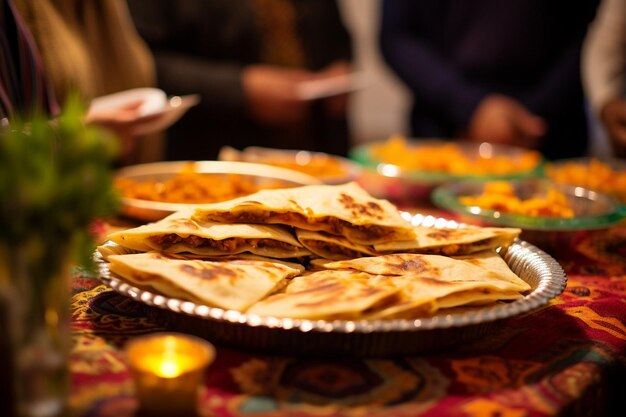 Zdjęcie quesadillas podawane na przyjęciu