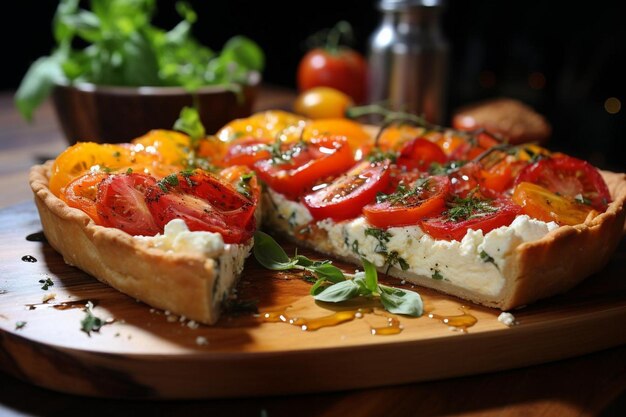 Quiche z pomidorem i owczym serem