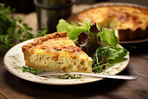 Zdjęcie quiche z serem i cebulą