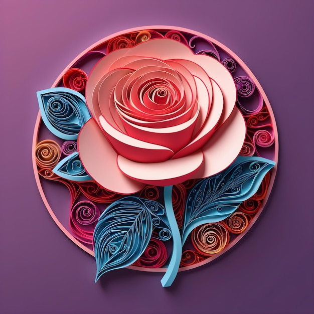 Quilling różowy