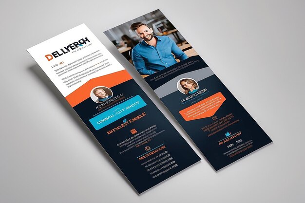 Zdjęcie rack card dl flyer template design agencja marketingowa edytowalna niestandardowa grafika