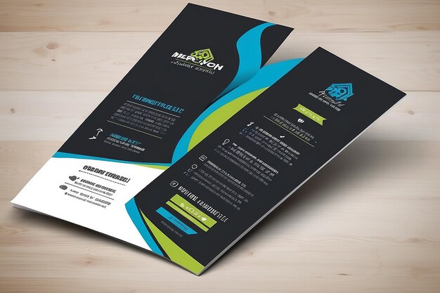 Zdjęcie rack card dl flyer template design agencja marketingowa edytowalna niestandardowa grafika