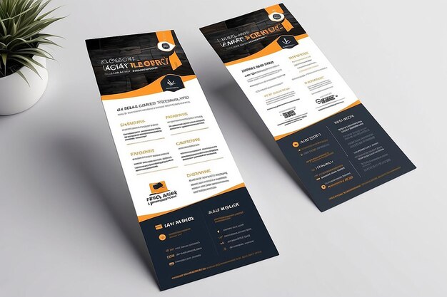 Rack Card dl flyer Template Design Agencja marketingowa edytowalna niestandardowa grafika