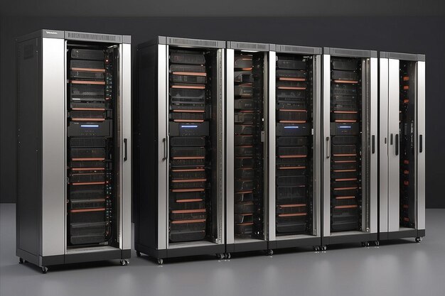 Zdjęcie rack serwera hostingu internetowego ar c v