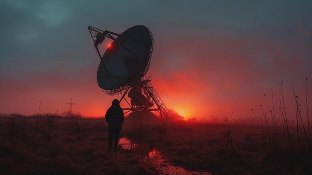 Radar meteorologiczny obracający się, by śledzić sztorm