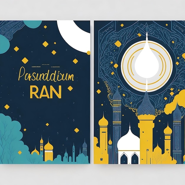 Radiant Ramadan Premium Wektorowy Plakat Druk A4 Szablon