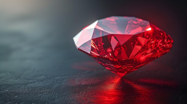Radiant Ruby Zbliżony wgląd w cenny czerwony kamień szlachetny Generatywna sztuczna inteligencja