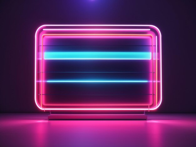 Zdjęcie radiant urban artistry glowing neon billboard abstract