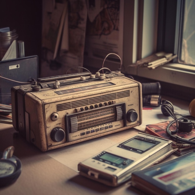 Radio z napisem radio