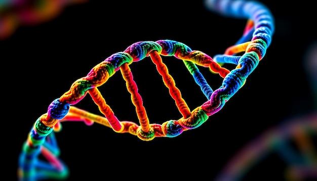 Rainbow DNA podwójna helisa