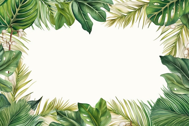Raj w ramce Wyśmienita ilustracja liści palmy w formacie AR 32
