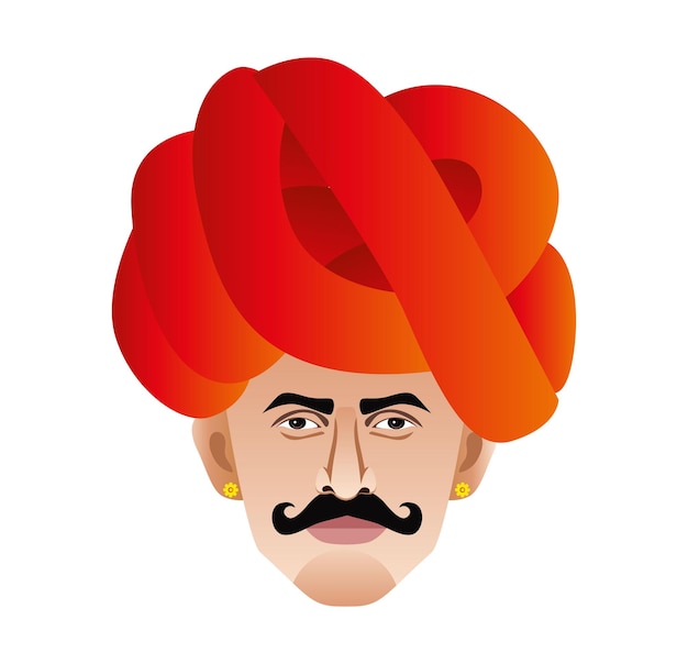 Rajasthani Rabari mężczyzna z bliska