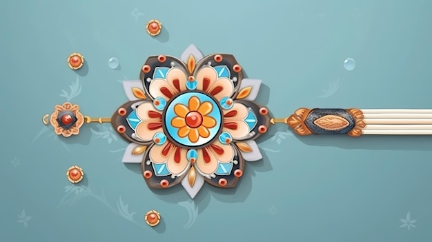 Rakhi izolowana ilustracja do Raksha Bandhan Generative Ai