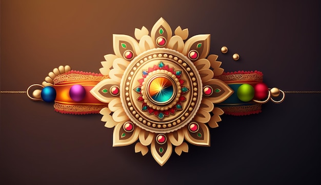 Rakhi izolowana ilustracja do Raksha Bandhan Generative Ai