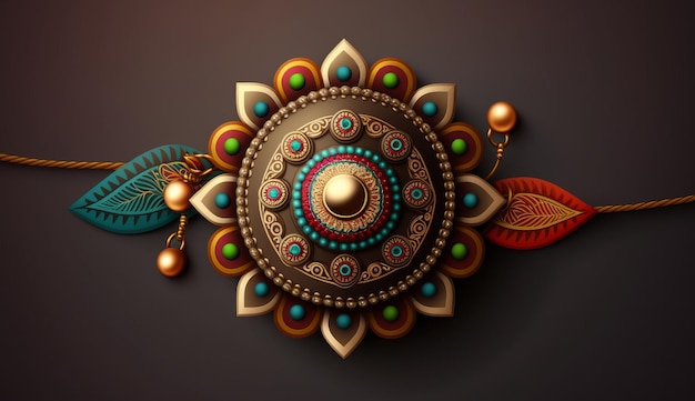 Rakhi izolowana ilustracja do Raksha Bandhan Generative Ai