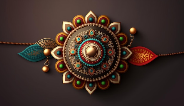 Rakhi izolowana ilustracja do Raksha Bandhan Generative Ai