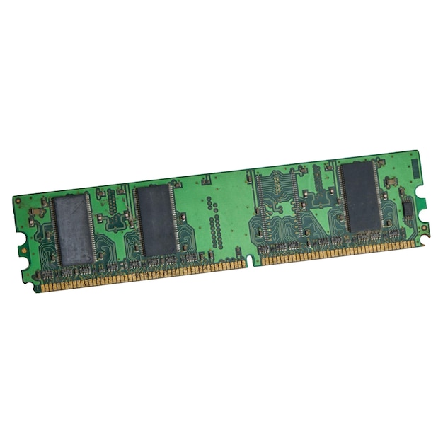RAM komputera osobistego pamięć losowego dostępu izolowane białe tło