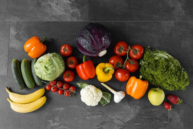 Rama żywności ekologicznej Świeże surowe warzywa i owoce Zdrowa żywność