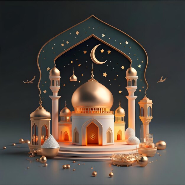Zdjęcie ramadan 2024 piękne mousques projekty iftar w ramadanu