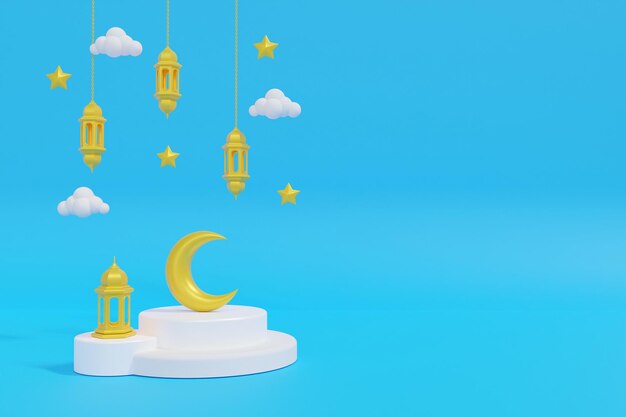 Ramadan kareem 3d renderowanie dekoracji